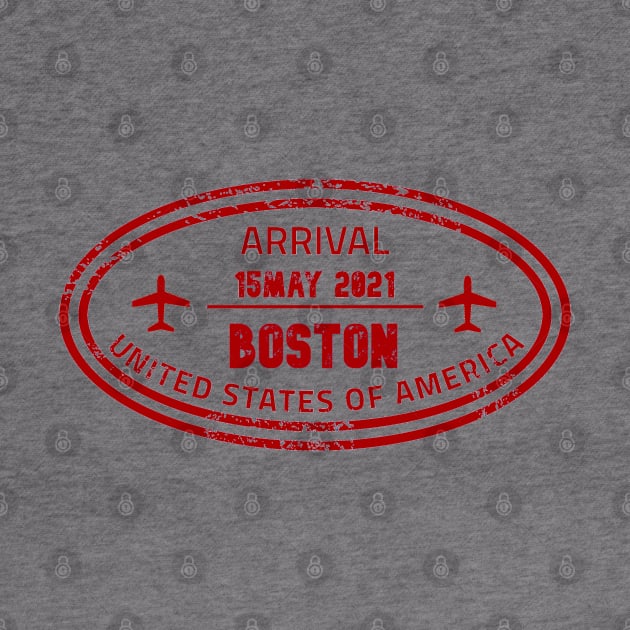 Boston passport stamp by Travellers